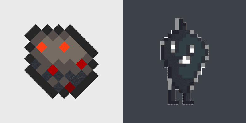 Cute Cursor Stardew Valley Krobus and Void Egg