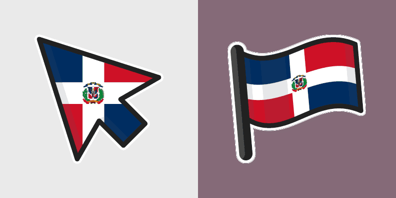 Custom Cursor Pack - Dominican Republic Flag