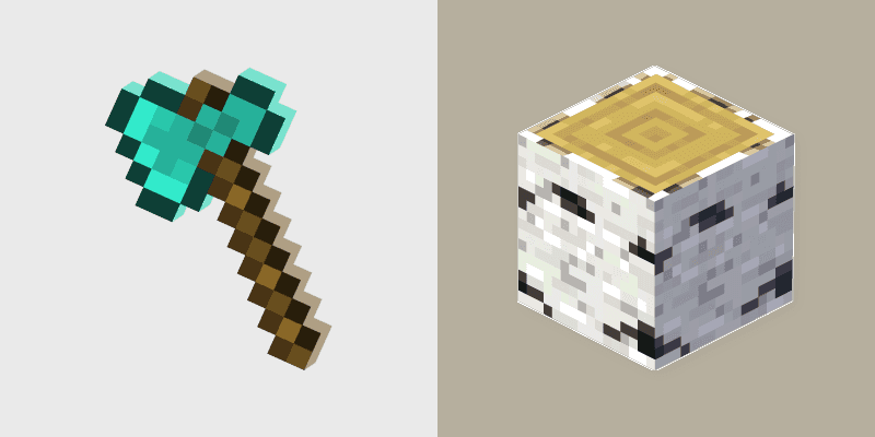 Minecraft Diamond Axe Cursor Pack