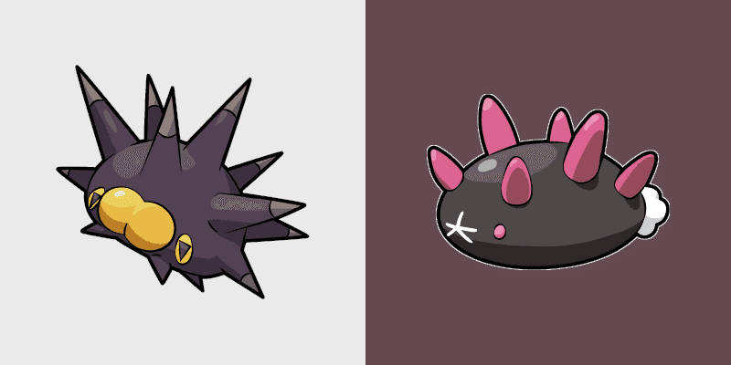 Cute Cursor Pack: Pincurchin & Pyukumuku