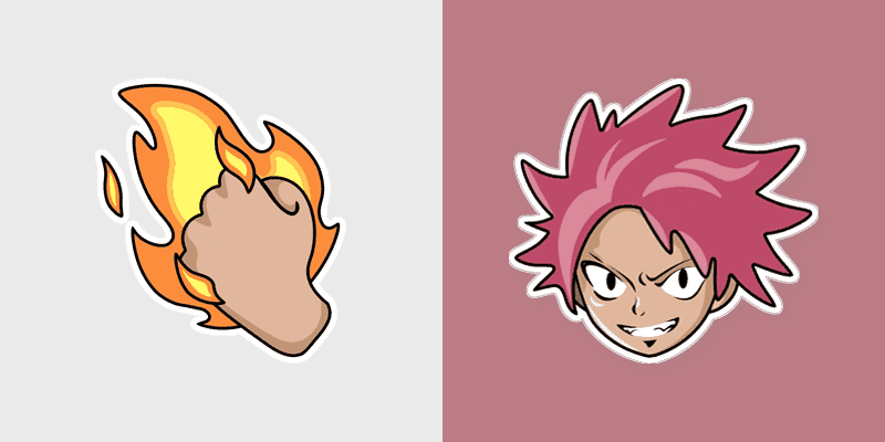 Natsu Dragneel Cute Cursor Pack