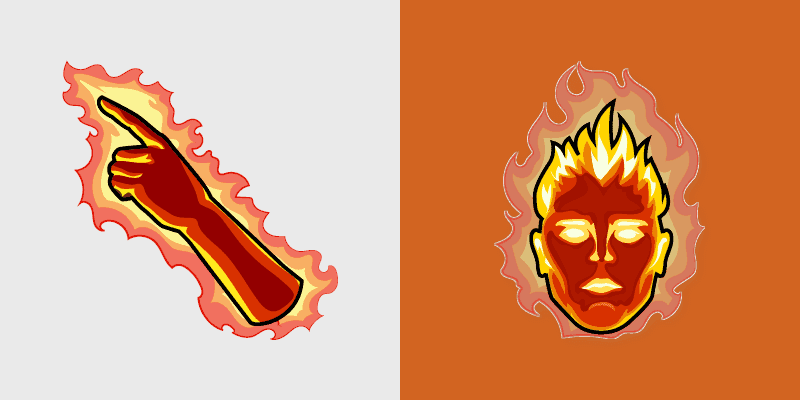 Flame Cursor Pack - Human Torch