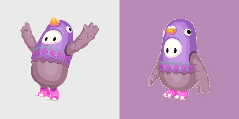 Cute Cursor Pack - Pigeon Skin from Fall Guys