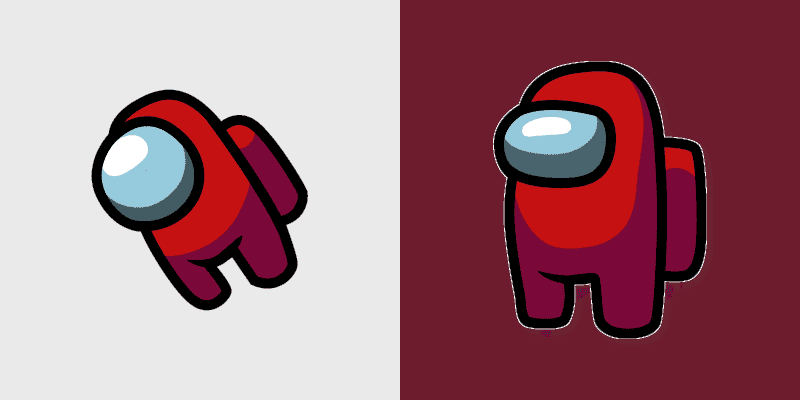 Among Us Custom Cursor Pack with Red and Mini Crewmate