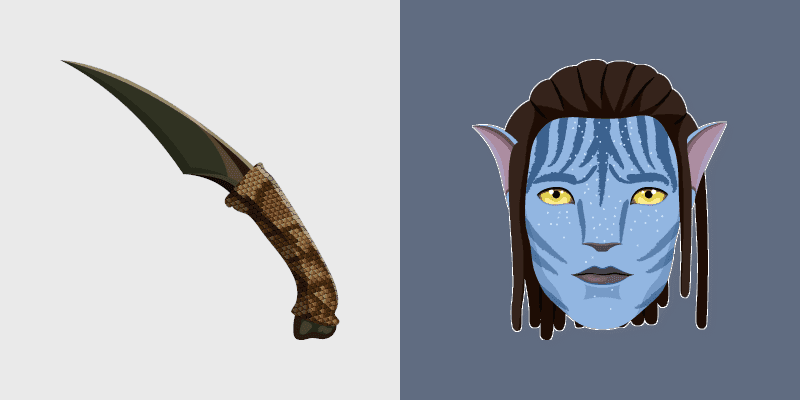 Cute Cursor Pack - Avatar Jake Sully and Knife
