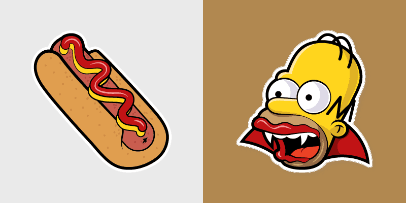 Cute Cursor Pack: Homer Simpson's Halloween Fun