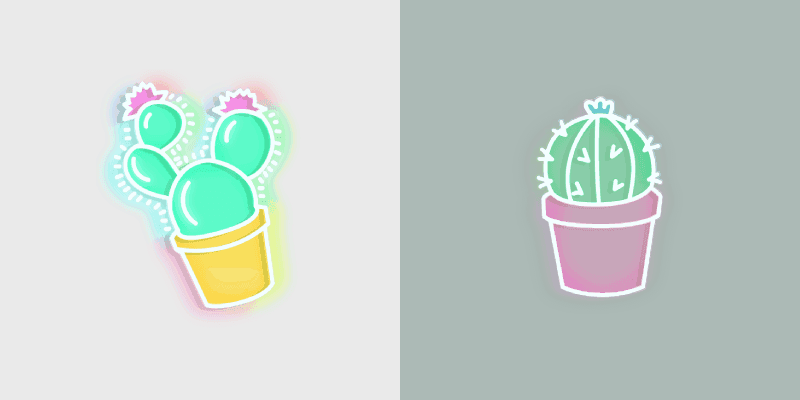Custom Neon Cactus Cursor Pack