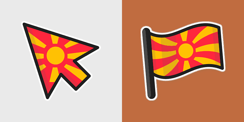 Cute Cursor Pack - North Macedonia Flag