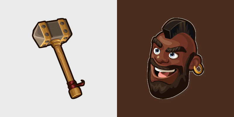 Cute Cursor Pack - Clash of Clans Hog Rider & War Hammer
