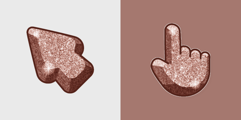 Custom Rose Gold Glitter Cursor Pack