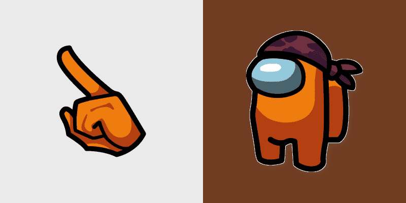 Custom Cursor Pack - Orange Among Us Do-Rag Hat