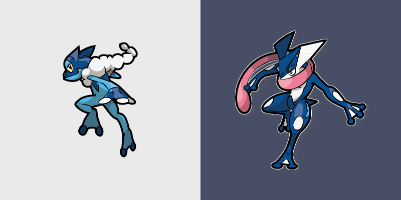 Cute Cursor: Pokemon Frogadier and Greninja