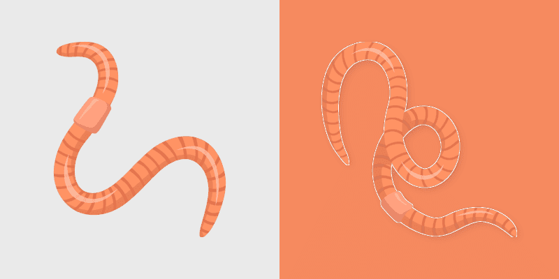 Custom Cute Earthworm Cursor Pack