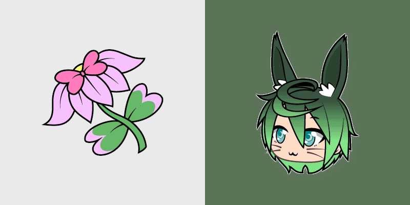 Custom Cute Cursor Pack - Qing and Pink Lily