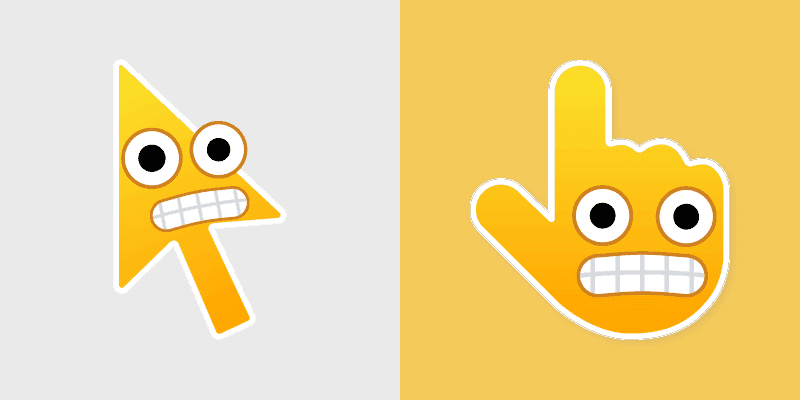 Cute Cursor Pack - Grimacing Face