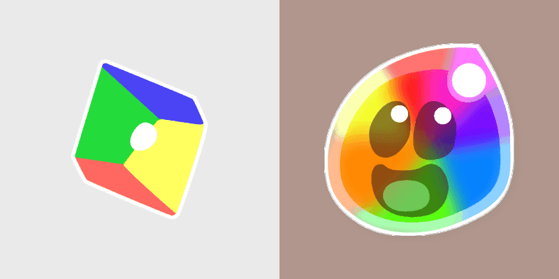 Cute Cursor Pack - Rainbow Slime & Plort