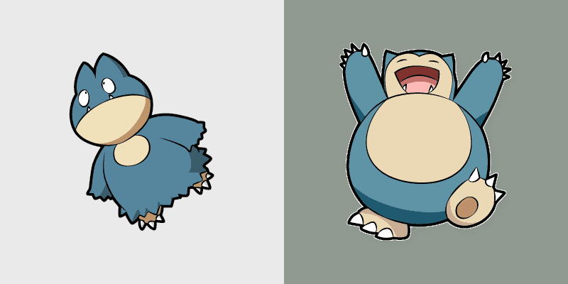 Cute Cursor Pack: Pokemon Munchlax and Snorlax