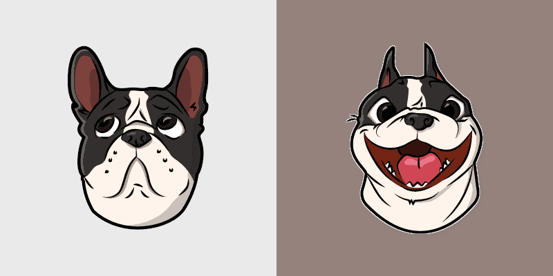 Cute French Bulldog Cursor Pack