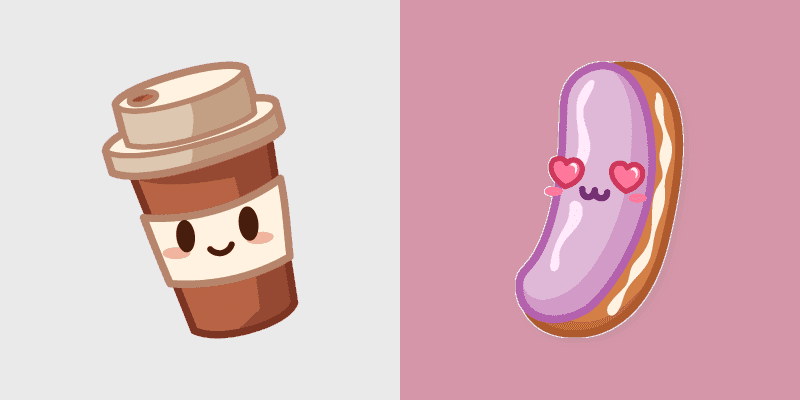 Cute Coffee & Eclair Custom Mouse Cursor Pack