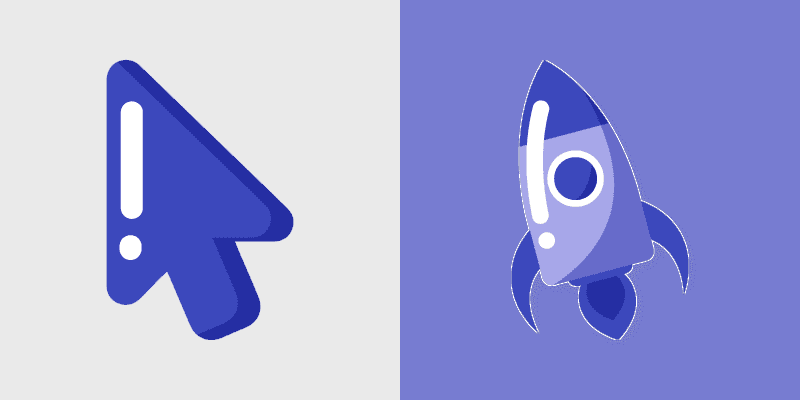 Cute Rocket Cursor Pack