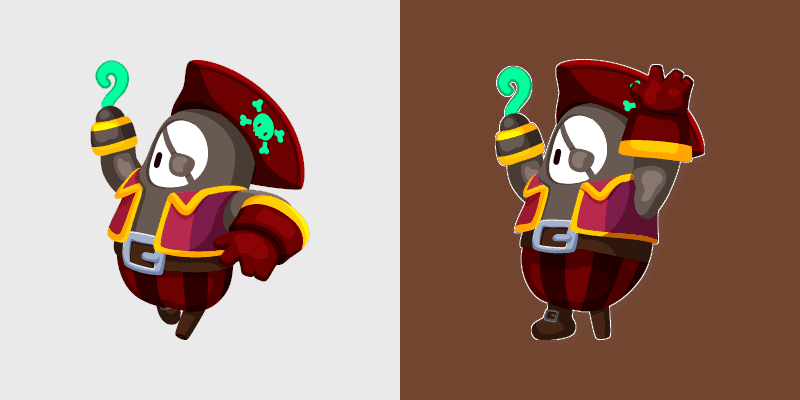 Cute Pirate Cursor Pack for Fall Guys