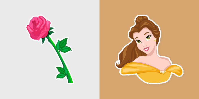 Beauty and the Beast Cute Mouse Cursor Pack