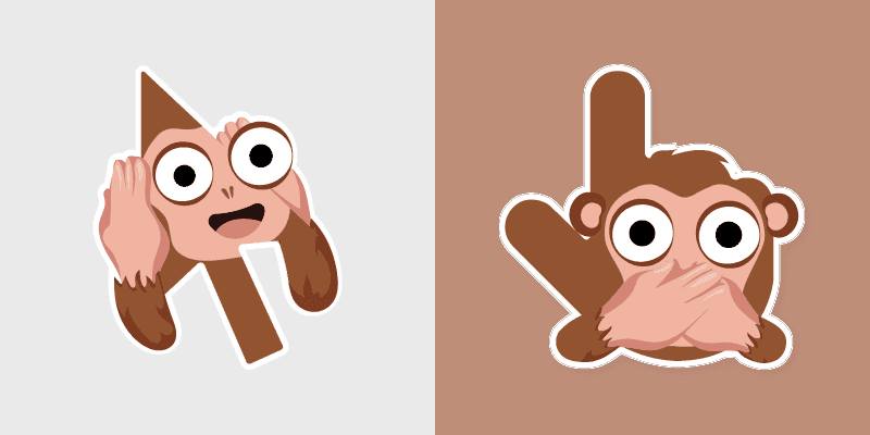 Cute Monkey Custom Cursor Pack