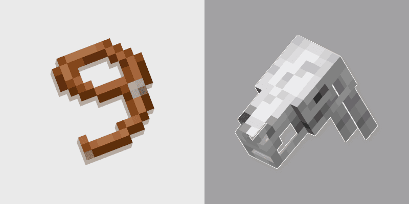 Custom Cursor Pack - Minecraft Skeleton Horse & Lead