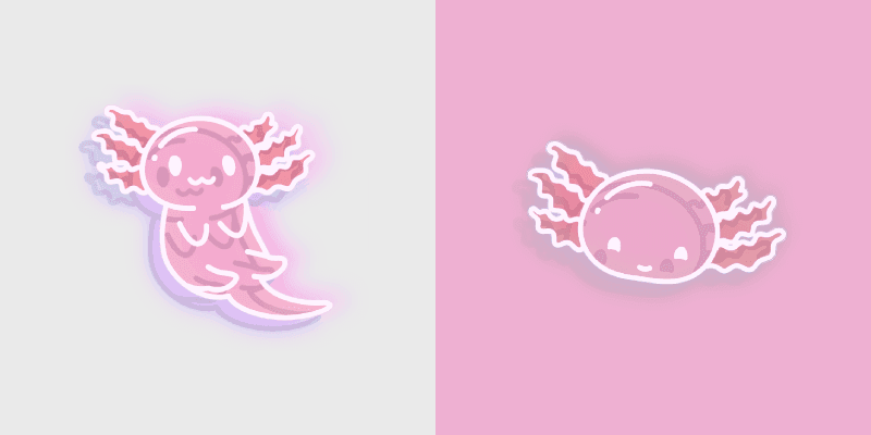 Custom Neon Axolotl Cursor Pack