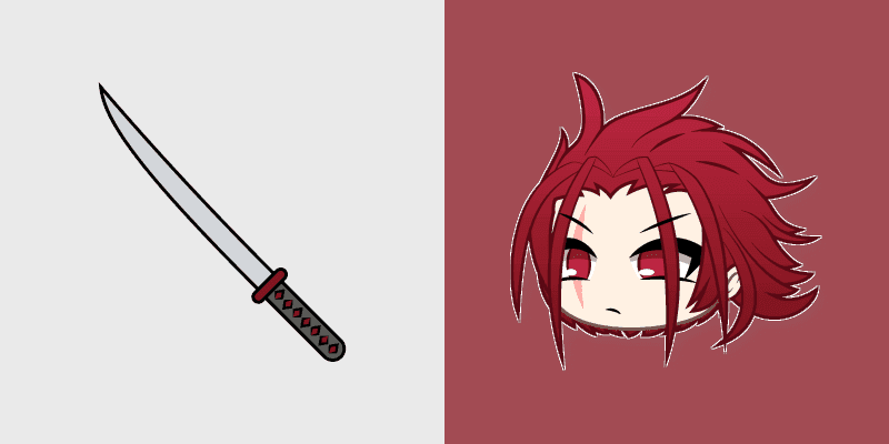 Cute Cursor Damian & Samurai Sword Pack