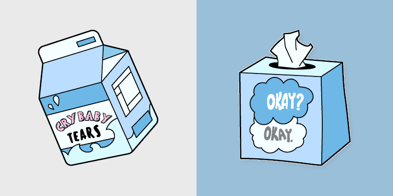 Cute Cursor Pack with Tears and Napkins