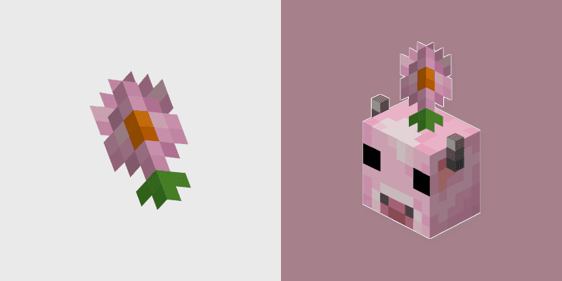 Adorable Cursor Pack - Minecraft Moolip & Pink Daisy
