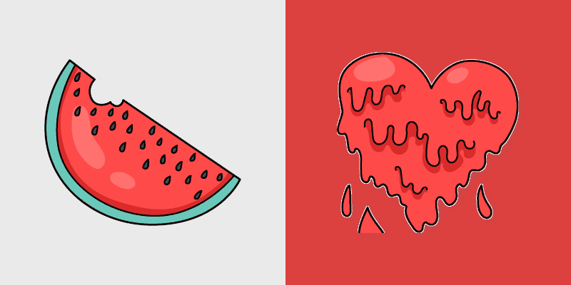 Cute Cursor Pack - Watermelon Heart Edition