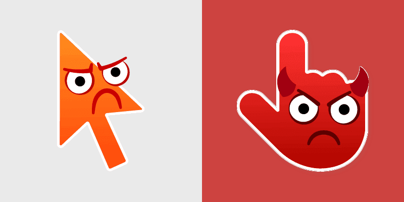 Cursoji - Cute Anger Face Cursor Pack