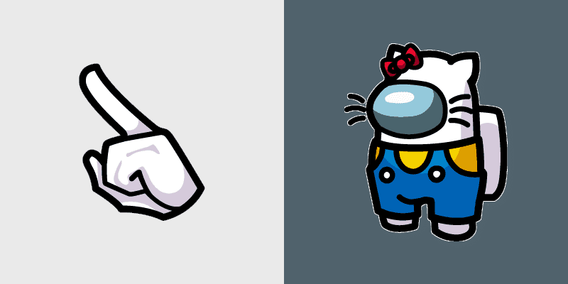Hello Kitty Among Us Cute Custom Cursor