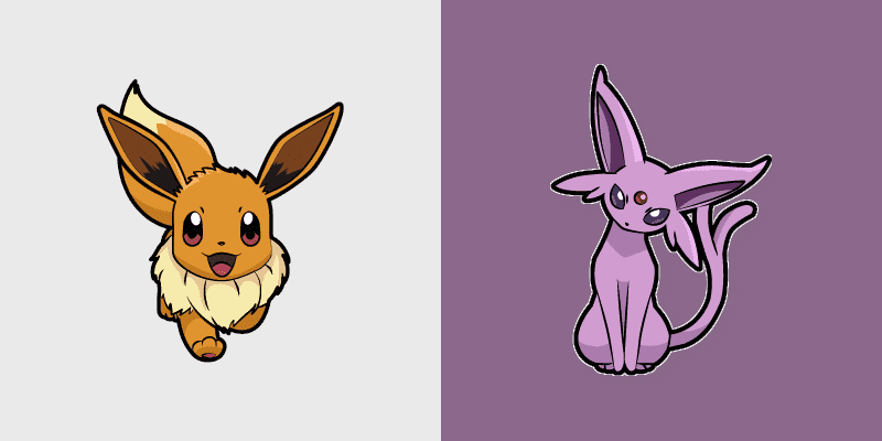 Cute Cursor Pack - Eevee & Espeon