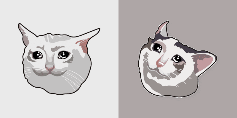 Cute Cursor Pack - Crying Kitties