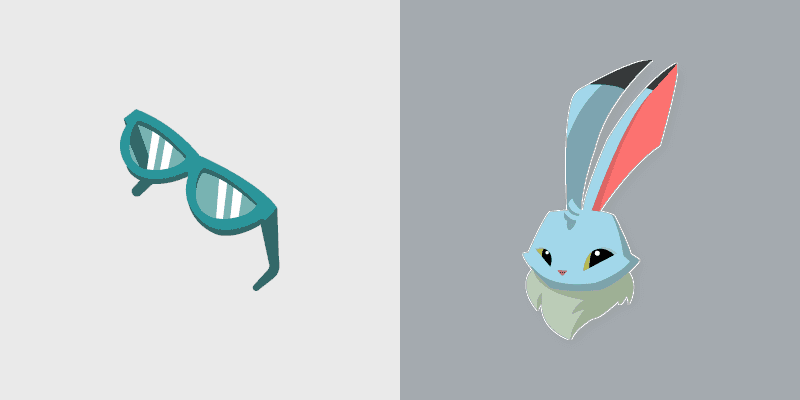 Cute Cursor Pack: Arctic Hare & Blue Glasses