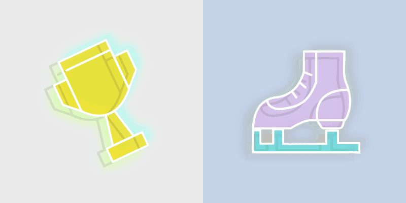 Custom Cursor Pack - Neon Skates and Goblet