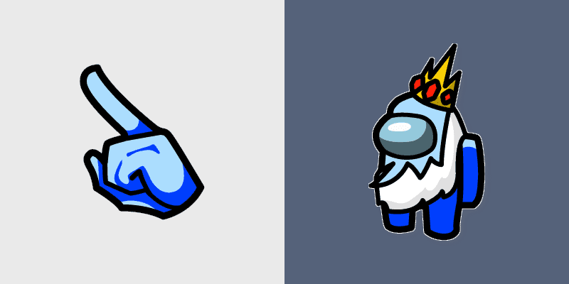Custom Cursor Pack: Among Us Ice King Character