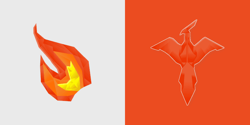 Cute Cursor Pack - Firebird and Origami