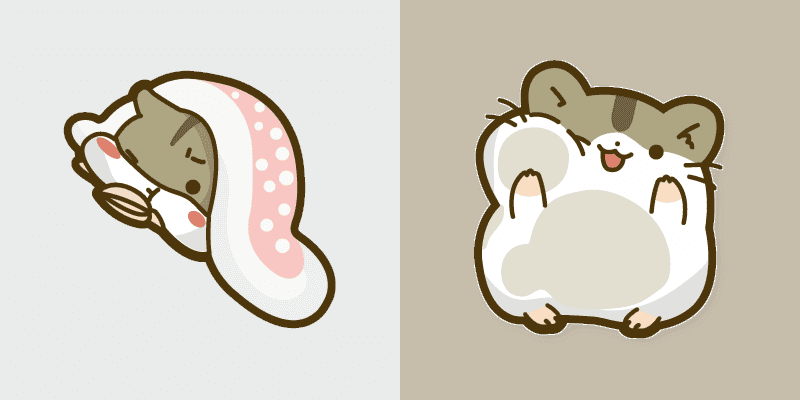 Adorable Hamster Smile Cursor Pack