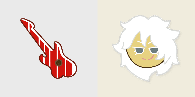 Rockstar Cursor Pack - Flaming Guitar & Cookie