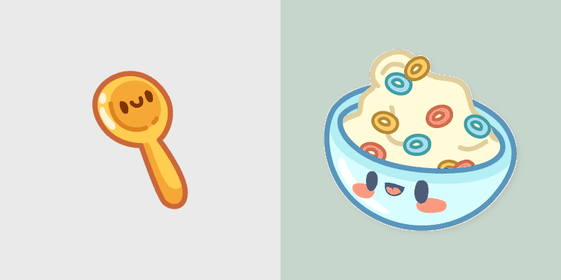 Cute Cursor Pack - Spoon & Cereal Theme