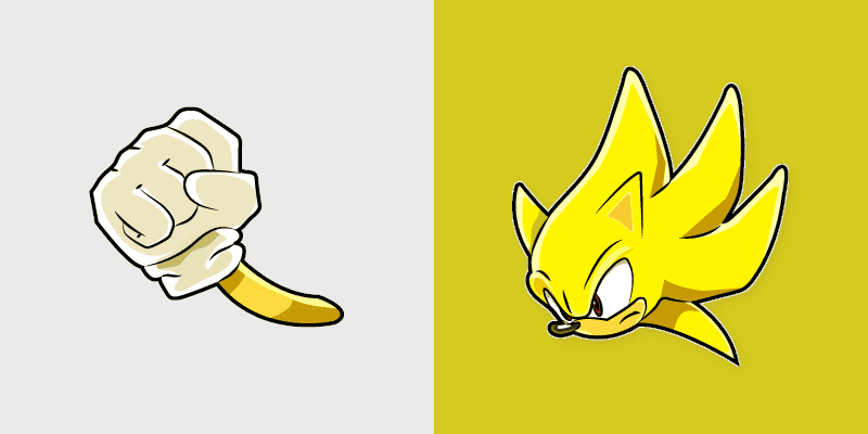Cute Cursor Pack - Super Sonic