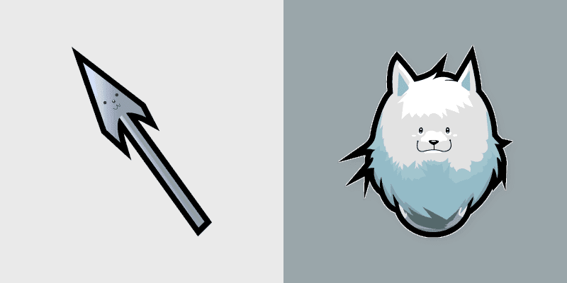 Undertale Cute Dog and Spear Custom Cursor