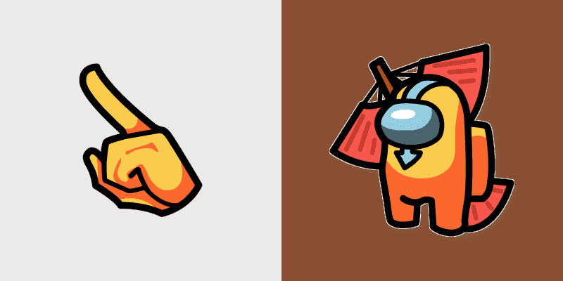 Avatar Aang Among Us Cursor Pack