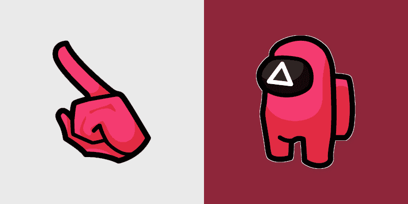 Among Us Squid Game Soldier Cute Cursor