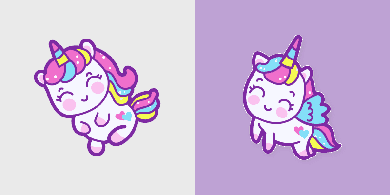 Enchanted Baby Unicorn Cursor Pack
