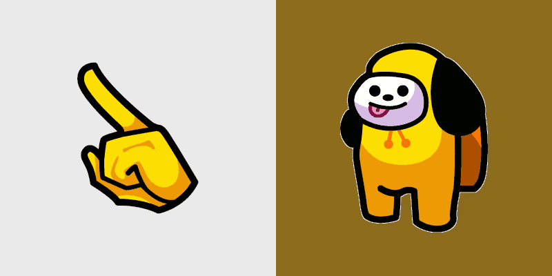 Custom Cursor Pack - Among Us Chimmy Character